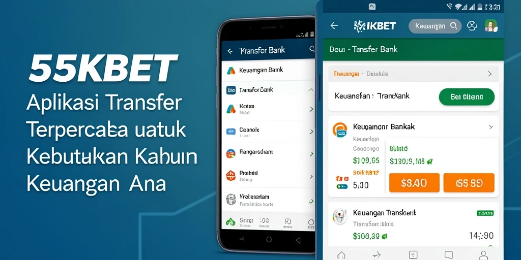 Antarmuka aplikasi 55KBET yang mudah digunakan untuk Transfer Bank.