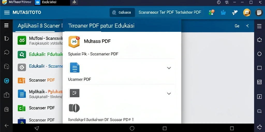 Antarmuka aplikasi MUTASITOTO yang intuitif untuk pemindaian PDF.