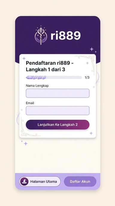 Tampilan halaman daftar ri889
