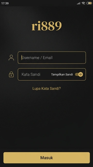 Tampilan halaman login ri889